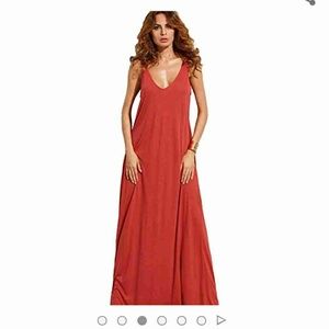 NWOT XL Red/Orange Maxi Dress